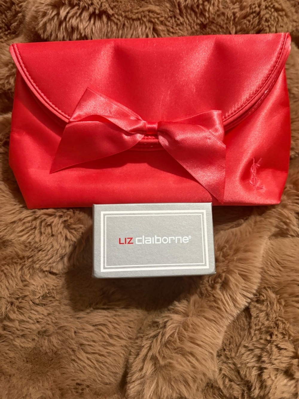 YSL Beauty Bag and Liz Claiborne hinged bracelet